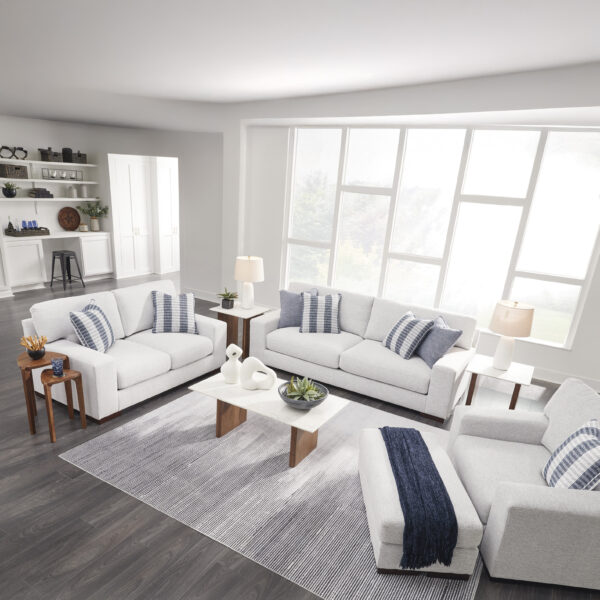 Belvoir 3-Piece Lounge Set Snow - Ottoman Not Included - Image 13