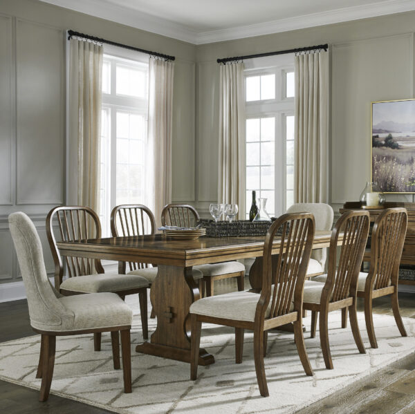 Sturlayne 9-Piece Extendable Dining Set (with Upholstered Side Chairs)