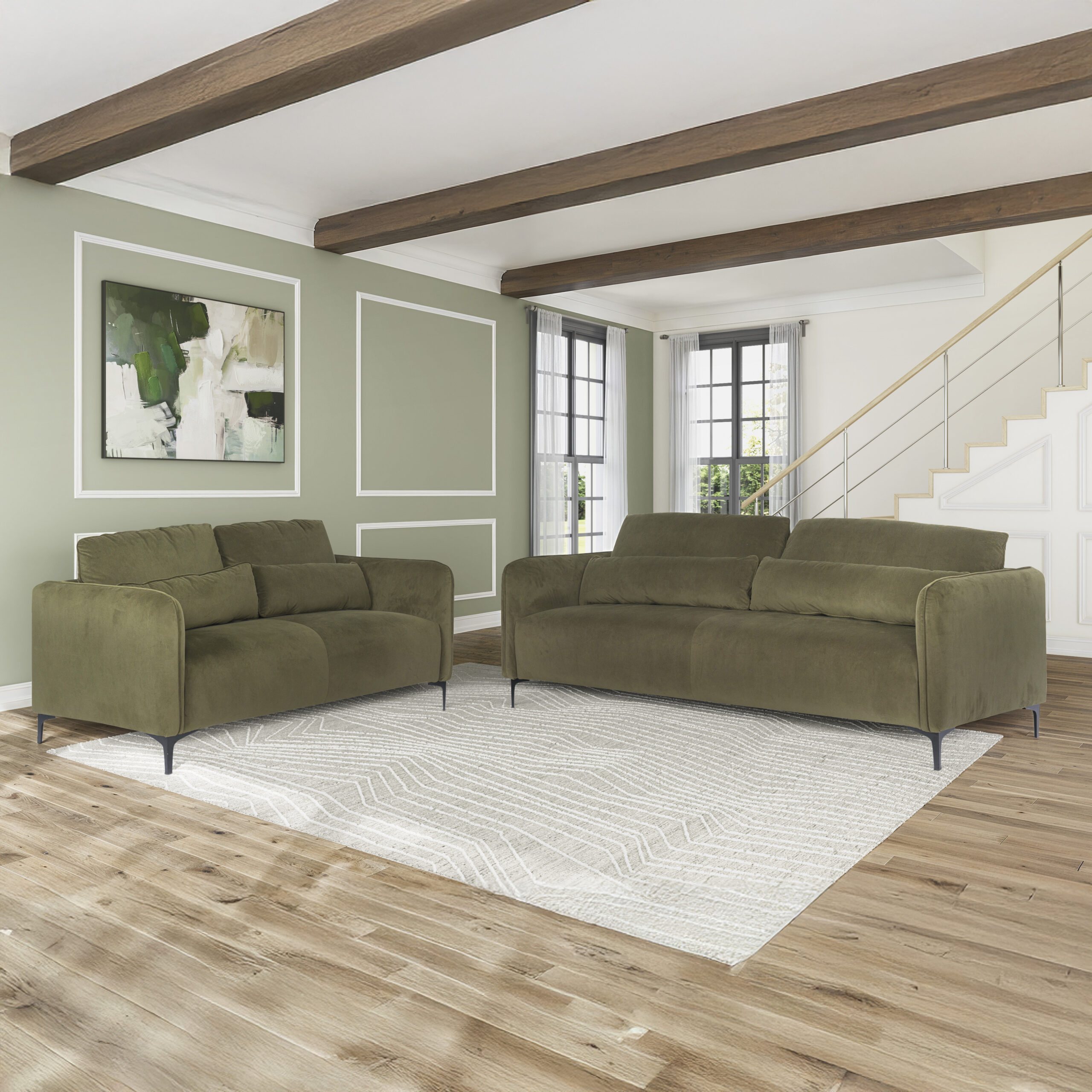 Stonekey 4-Piece Lounge Set Olive - Image 14