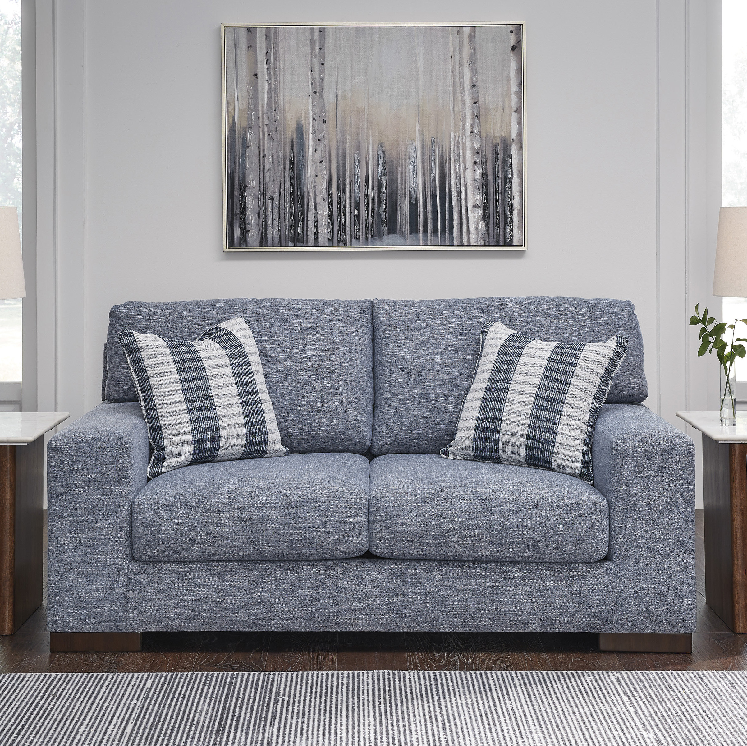 Belvoir 3-Piece Lounge Set Denim – Ottoman Not Included - Image 16