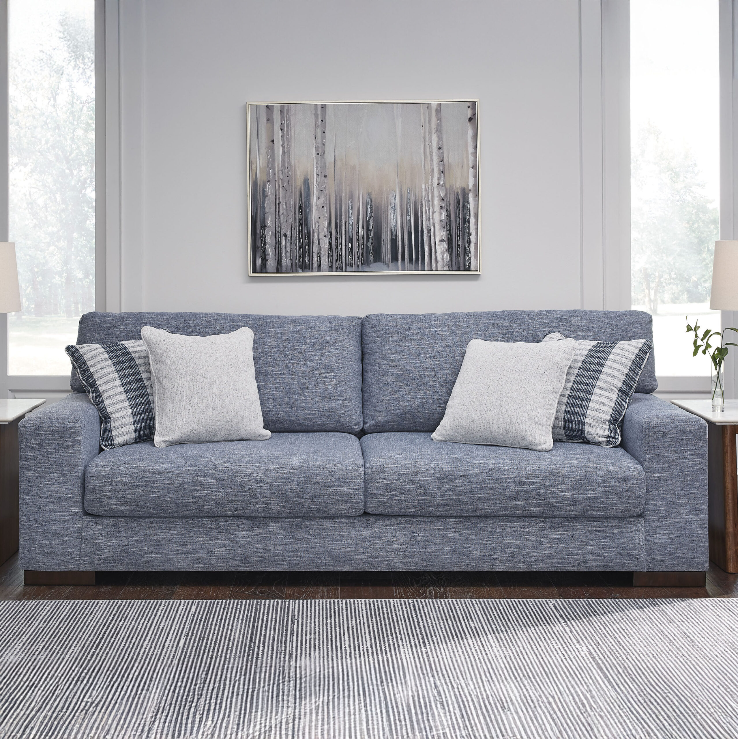 Belvoir 3-Piece Lounge Set Denim – Ottoman Not Included - Image 10