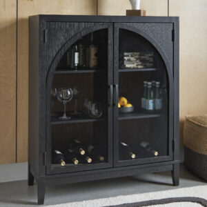 ARMENLEIGH BAR CABINET Black/Brown