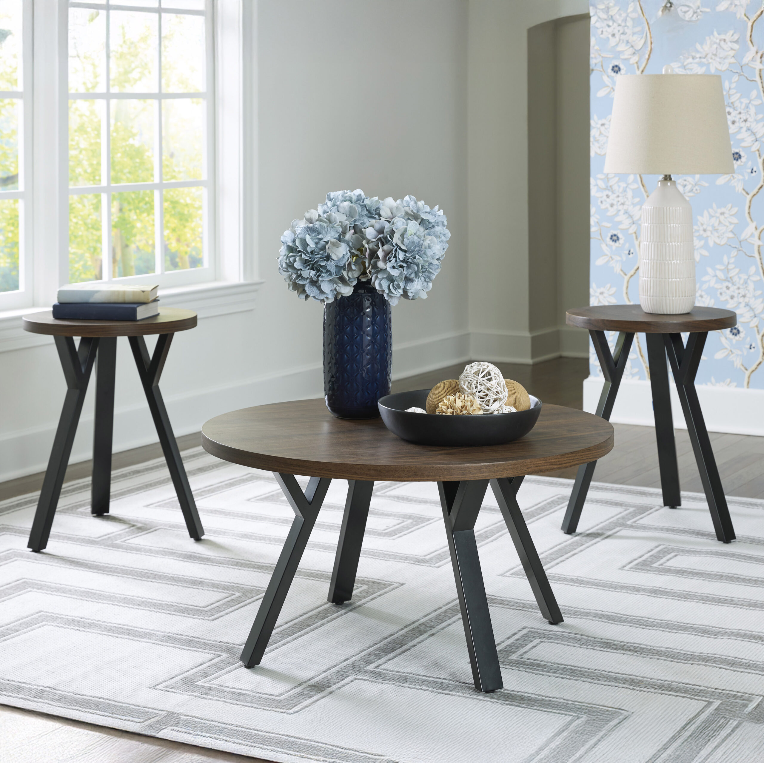 ELBRYNN OCC TABLE SET/3 Whitew