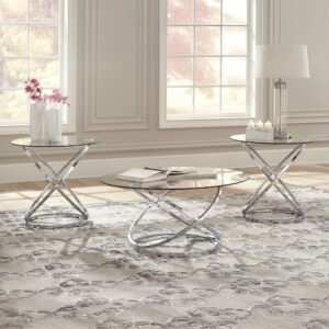 HOLLYNYX  TABLE SET/3 Chrome/F