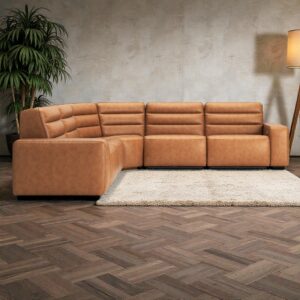Modero 5-Piece Corner Lounge Set Toffee