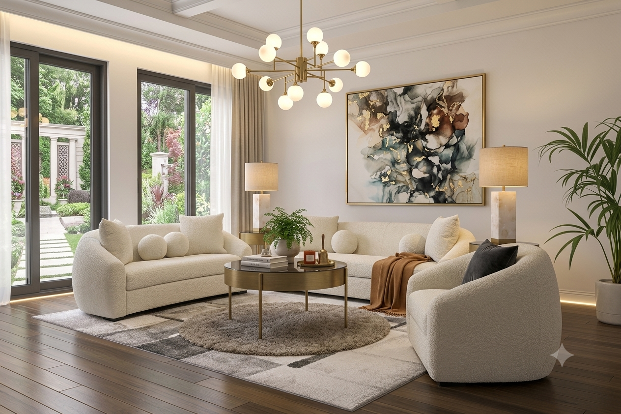 Wateron 3-Piece Lounge Set Vanilla
